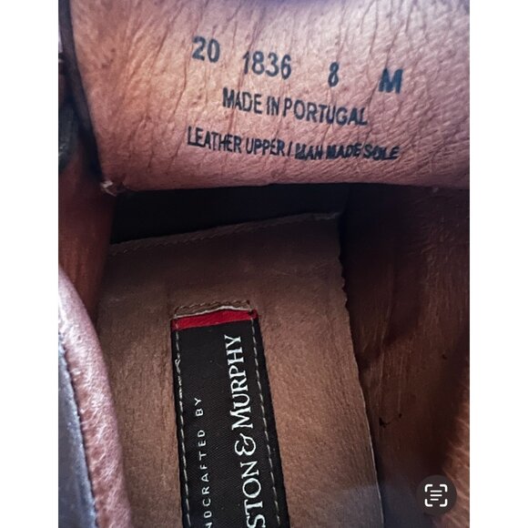 Johnson & Murphy Men’s Size 8 Brown Leather Oxfords Comfort Shoes - Picture 7 of 11